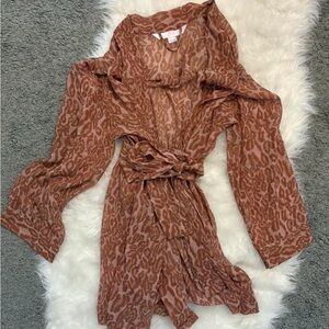 Victoria’s Secret Leopard Print Wrap Dress